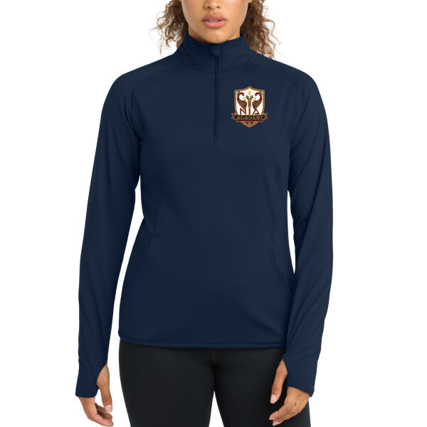 Sport-Tek Women's Sport-Wick Stretch 1/4 Zip Pullover - Embroidered Logo Thumbnail