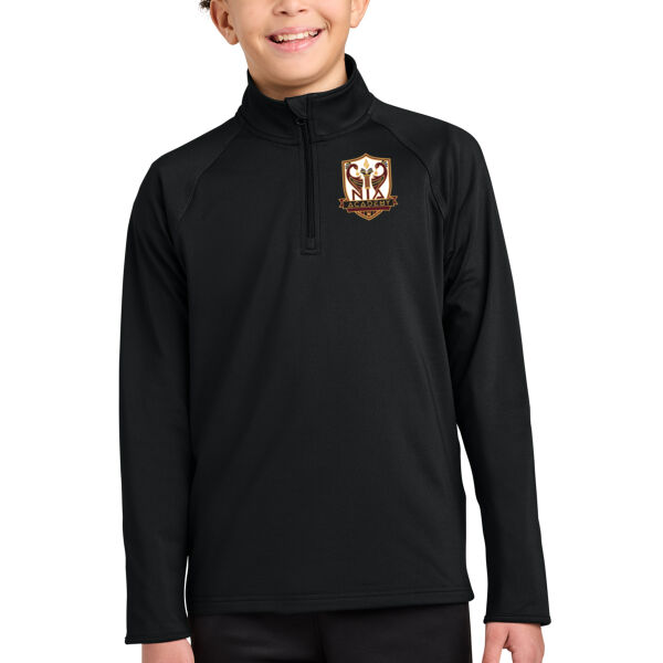 Sport-Tek Youth Sport-Wick Stretch 1/4 Zip - Embroidered Logo Thumbnail