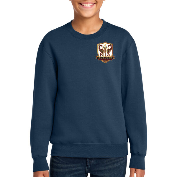 Port & Co Youth Core Fleece Crewneck Sweatshirt - Embroidered Logo Thumbnail