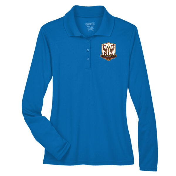 CORE365 Pinnacle Performance Long Sleeve Pique Polo - Embroidered Logo Thumbnail