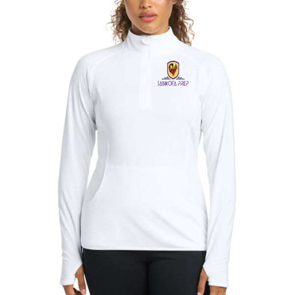 Sport-Tek Women's Sport-Wick Stretch 1/4 Zip Pullover - Embroidered Logo Thumbnail