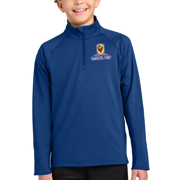Sport-Tek Youth Sport-Wick Stretch 1/4 Zip - Embroidered Logo Thumbnail
