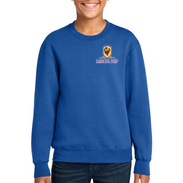 Port & Co Youth Core Fleece Crewneck Sweatshirt - Embroidered Logo Thumbnail