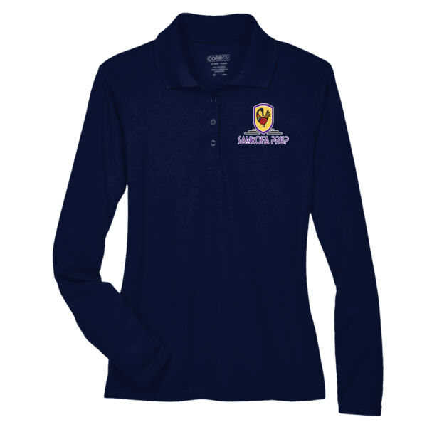 CORE365 Pinnacle Performance Long Sleeve Pique Polo - Embroidered Logo Thumbnail