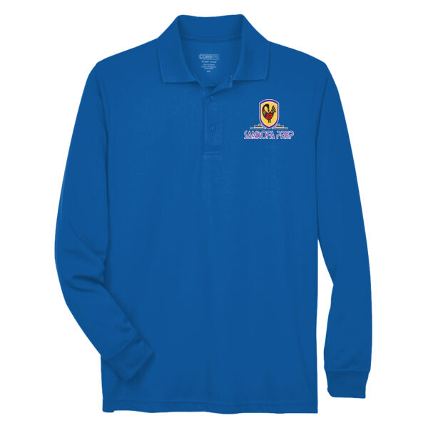CORE365 Men's Pinnacle Performance Long Sleeve Pique Polo - Embroidered Logo Thumbnail