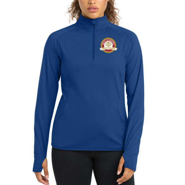 Sport-Tek Women's Sport-Wick Stretch 1/4 Zip Pullover - Embroidered Logo Thumbnail