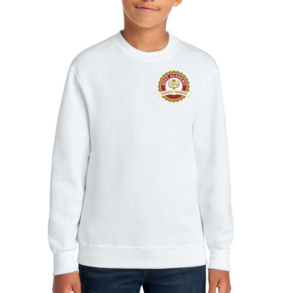 Port & Co Youth Core Fleece Crewneck Sweatshirt - Embroidered Logo Thumbnail
