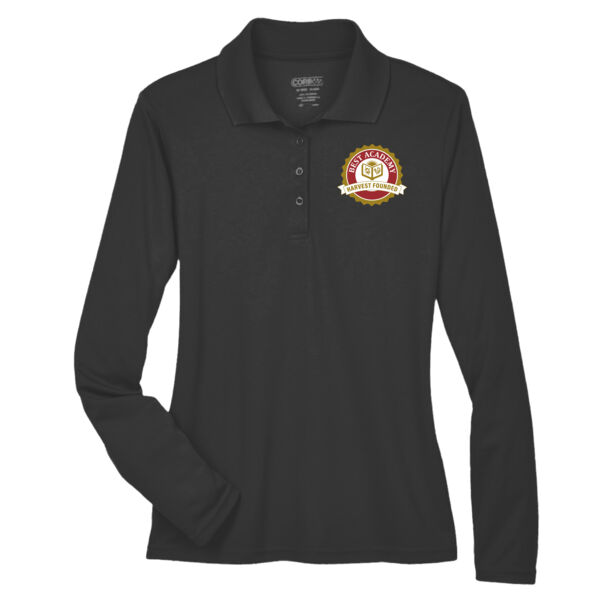 CORE365 Pinnacle Performance Long Sleeve Pique Polo - Embroidered Logo Thumbnail