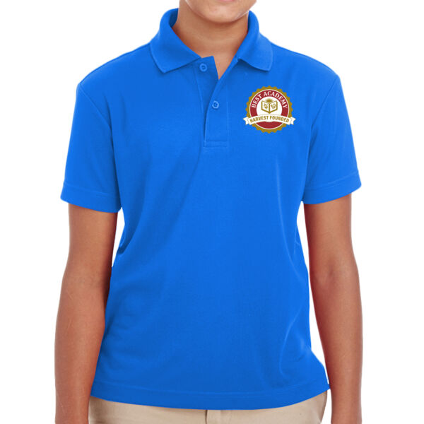 CORE365 Youth Origin Performance Pique Polo - Embroidered Logo Thumbnail
